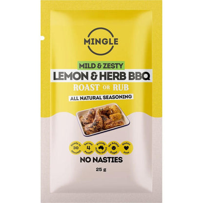 Mingle - Lemon & Herb BBQ Roast or Rub Seasoning 25g