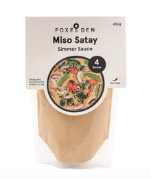 Foxes Den - Peanut Miso Satay Simmer Sauce 450g