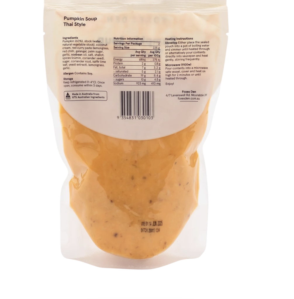 Foxes Den - Pumpkin Soup 450g