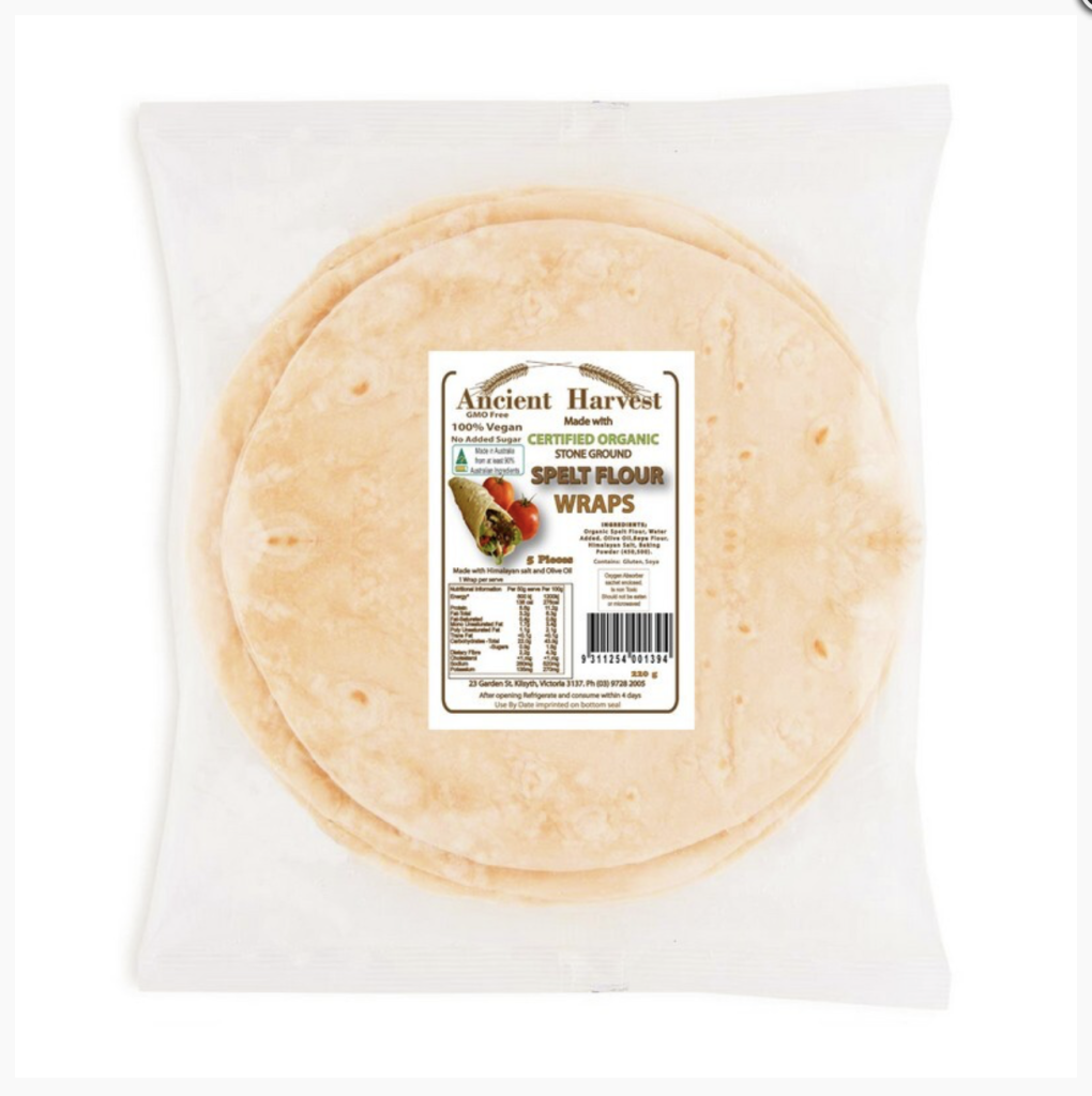 Ancient Harvest - Spelt Flour Wraps 220g