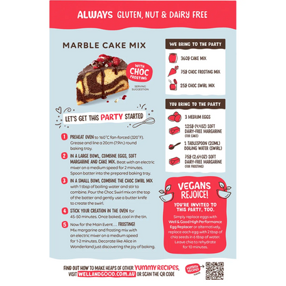 Well & Good - Marble Cake Mix with Choc Frosting 460g