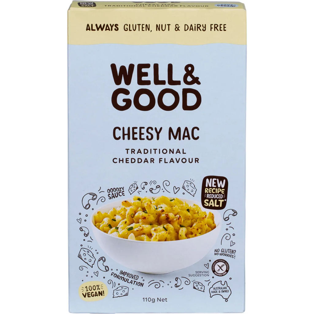 Well & Good - Cheesy Mac Traditional Cheddar Flavour 110g