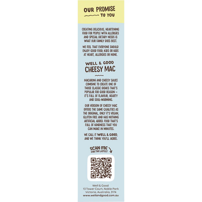 Well & Good - Cheesy Mac Traditional Cheddar Flavour 110g