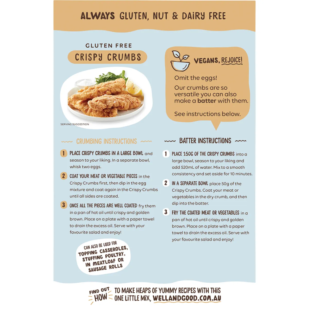 Well & Good - Crispy Crumbs 300g