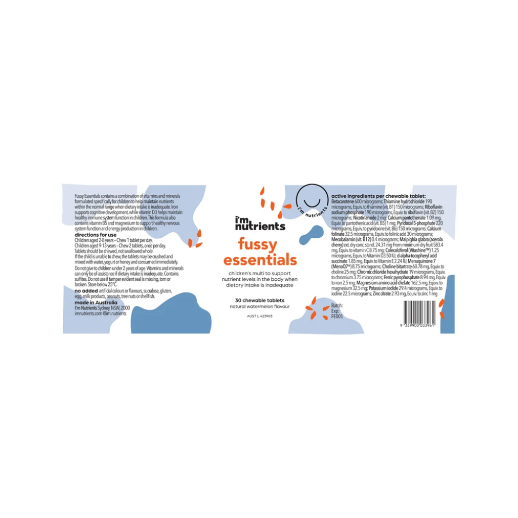 I'm Nutrients - Fussy Essentials Chewable (Strawberry) 30t