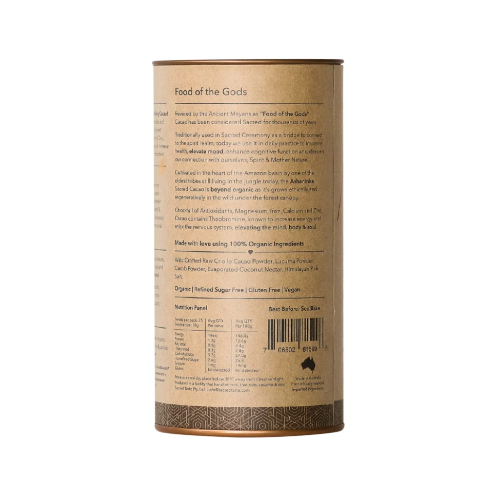 Sacred Taste - Organic Drinking Cacao (Original Cacao Blend) Earth 250g
