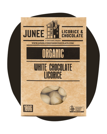 Junee - White Chocolate Coated Licorice 180g