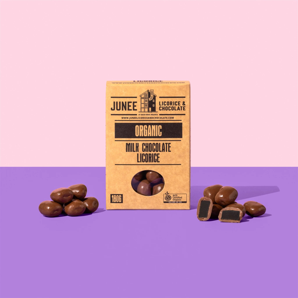 Junee - Milk Chocolate Coated Licorice 180g