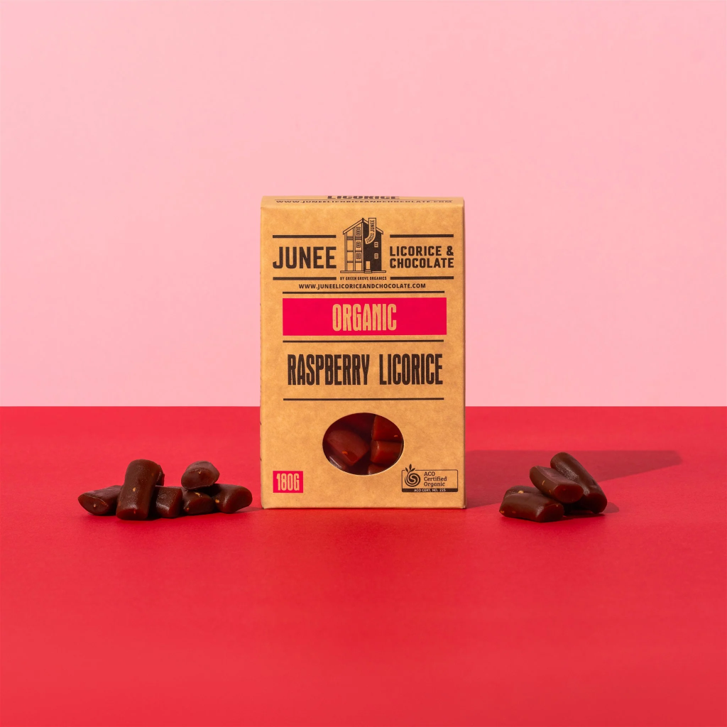 Junee - Organic Raspberry Licorice 180g