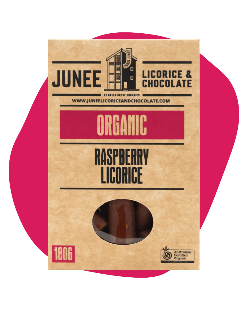 Junee - Organic Raspberry Licorice 180g