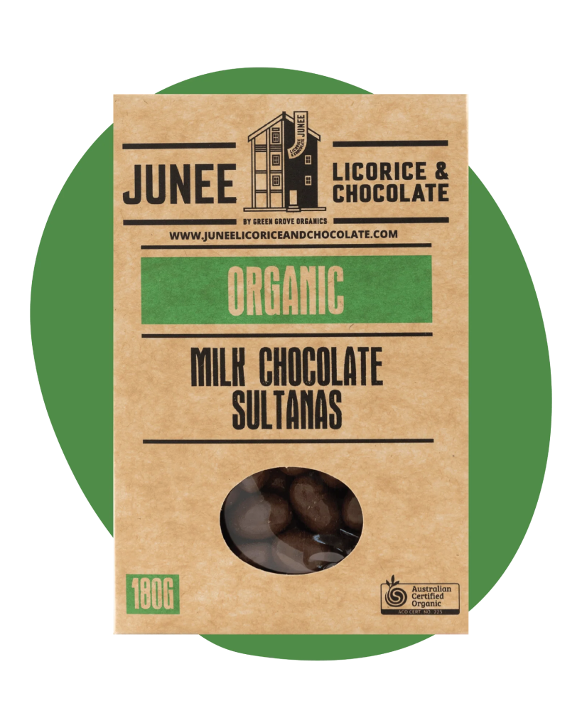 Junee - Milk Chocolate Sultanas 180g