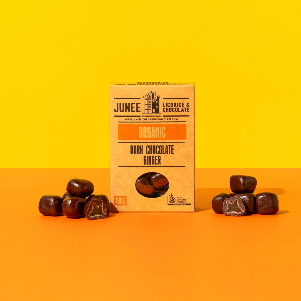 Junee - Dark Chocolate Coated Ginger 180g