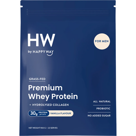 Happy Way - Men's Premium Whey Protein Powder Vanilla 900g