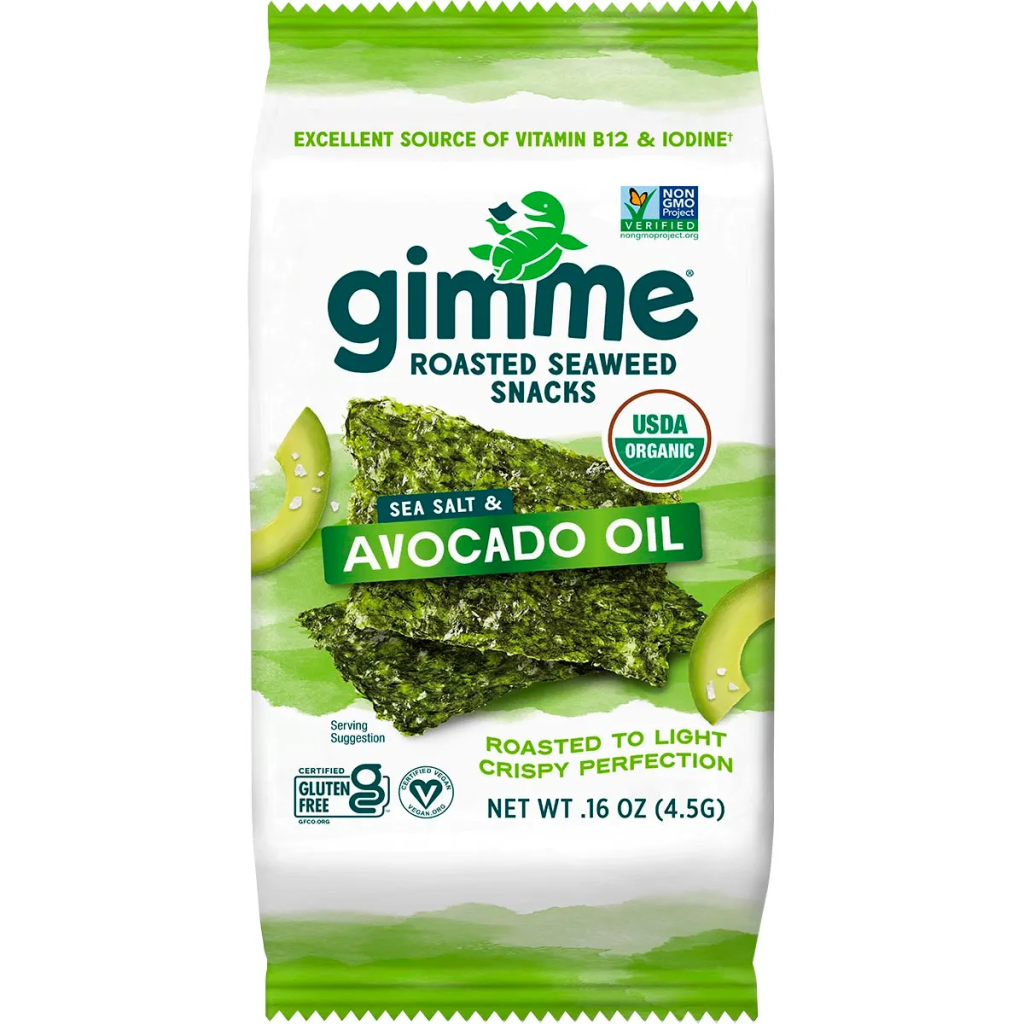 Gimme - Roasted Seaweed Snacks Sea Salt & Avocado Oil 6x4.5g