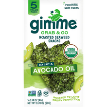 Gimme - Roasted Seaweed Snacks Grab & Go Sea Salt & Avocado Oil 5x4g