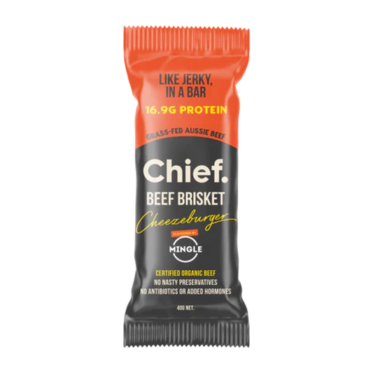 Chief Nutrition - Grass Fed Beef Bar - Cheezeburger 40g
