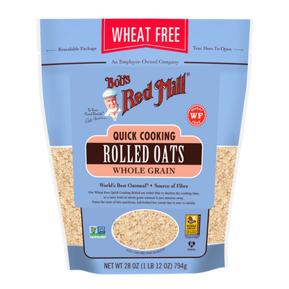 Bob's Red Mill - Quick Cooking Rolled Oats Pure Wheat Free Pouch 794g