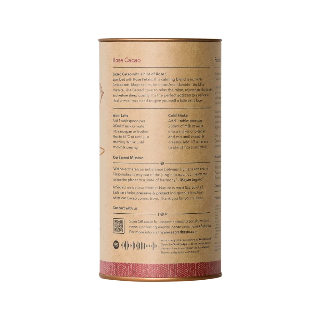Sacred Taste - Organic Drinking Cacao (Rose Cacao) Love 250g
