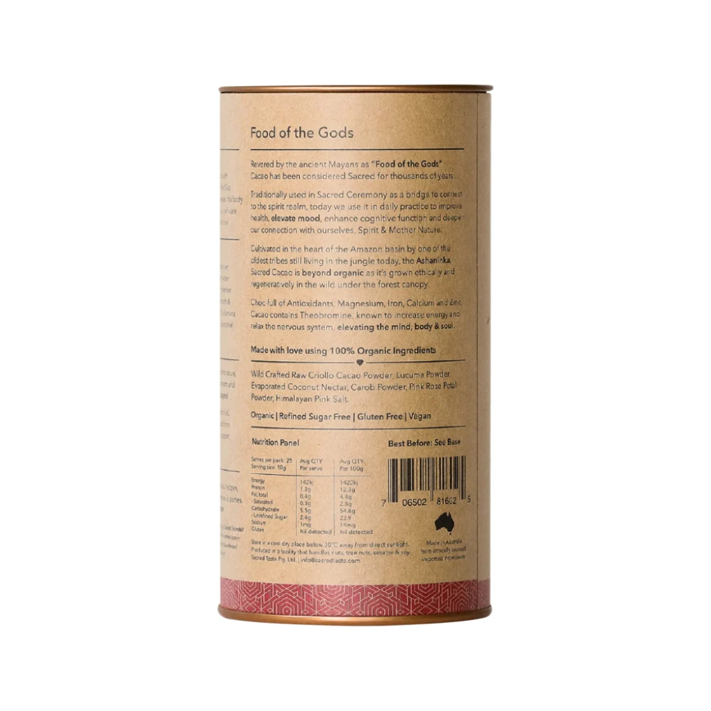 Sacred Taste - Organic Drinking Cacao (Rose Cacao) Love 250g