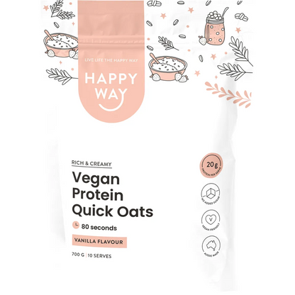 Happy Way - Vegan Protein Quick Oats Vanilla 700g