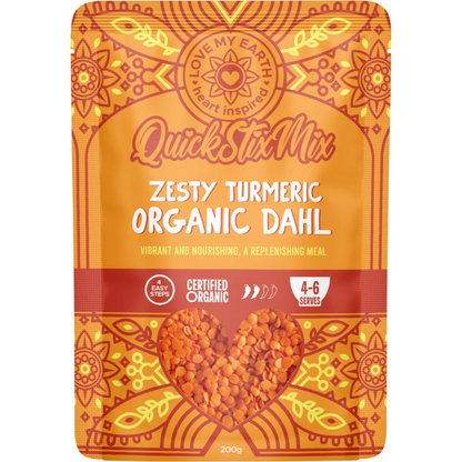 Love My Earth - Quick Stix Mix Organic Dahl Zesty Turmeric 200g