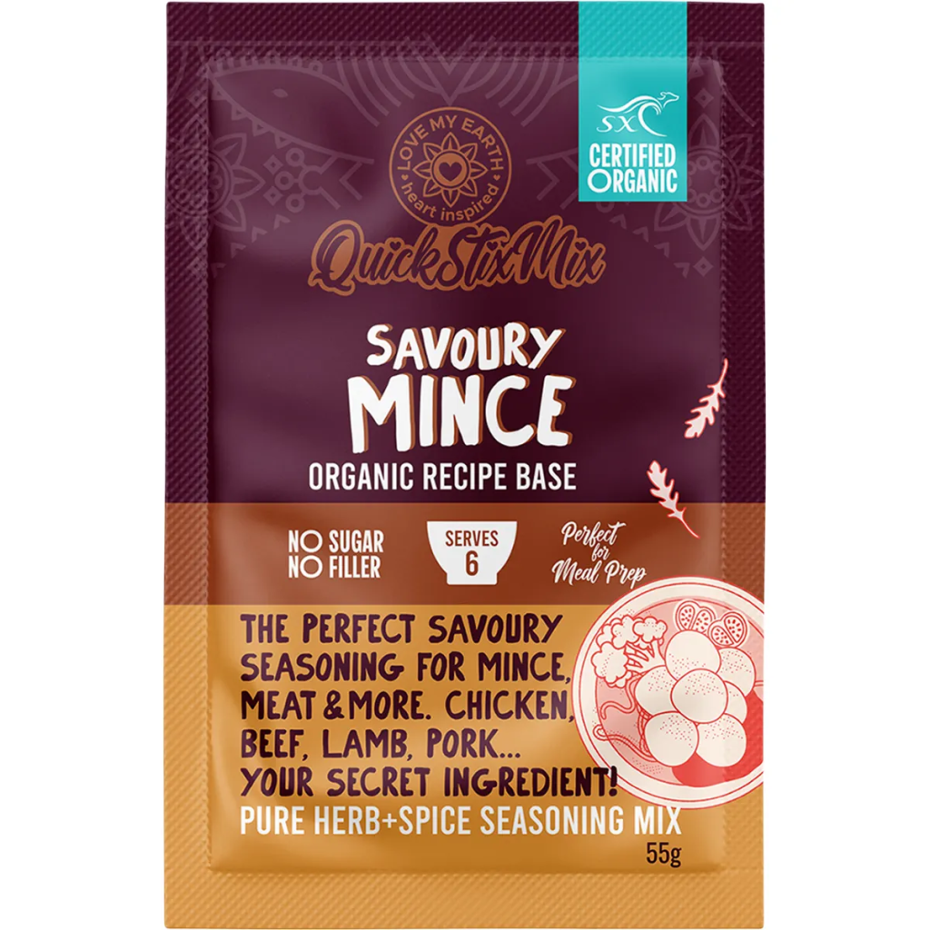 Love My Earth - Quick Stix Mix Organic Recipe Base Savoury Mince 55g