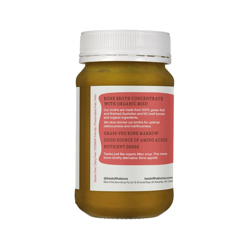 Best of the Bone - Bone Broth Beef Concentrate Organic Miso 390g