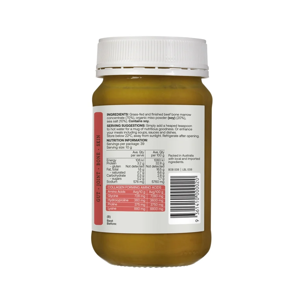 Best of the Bone - Bone Broth Beef Concentrate Organic Miso 390g