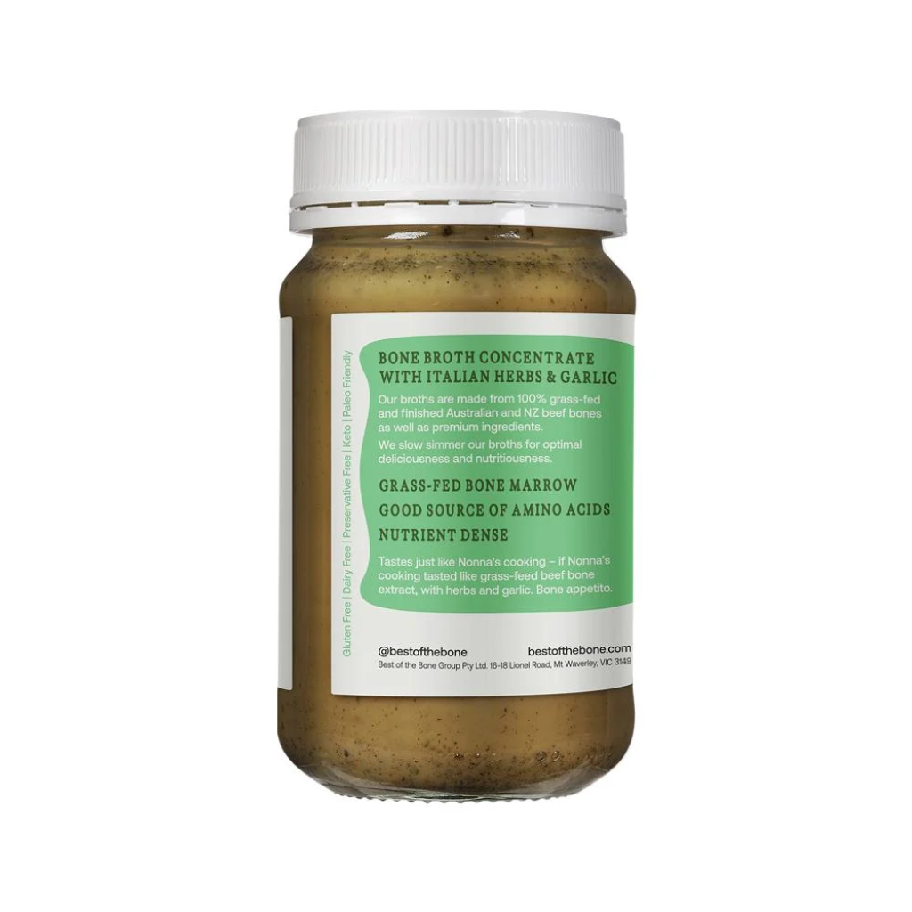 Best of the Bone - Bone Broth Italian Herb and Garlic 390g