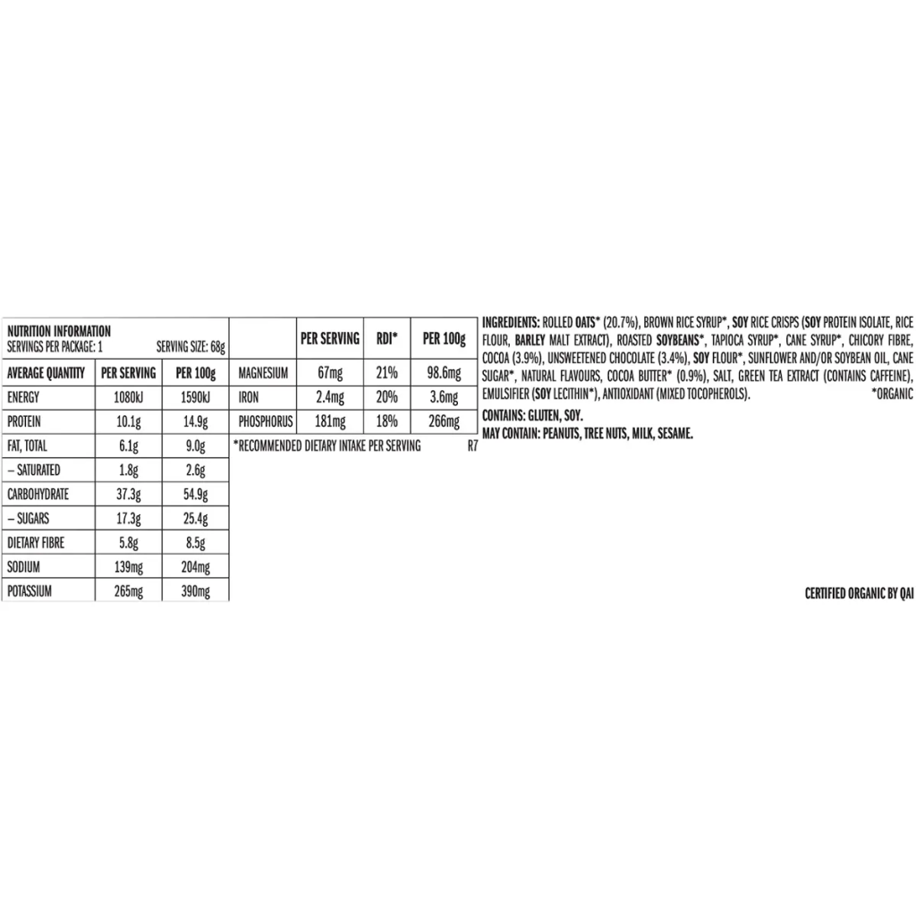 CLIF - Energy Bar Cool Mint Choc 49mg Caffeine 68g