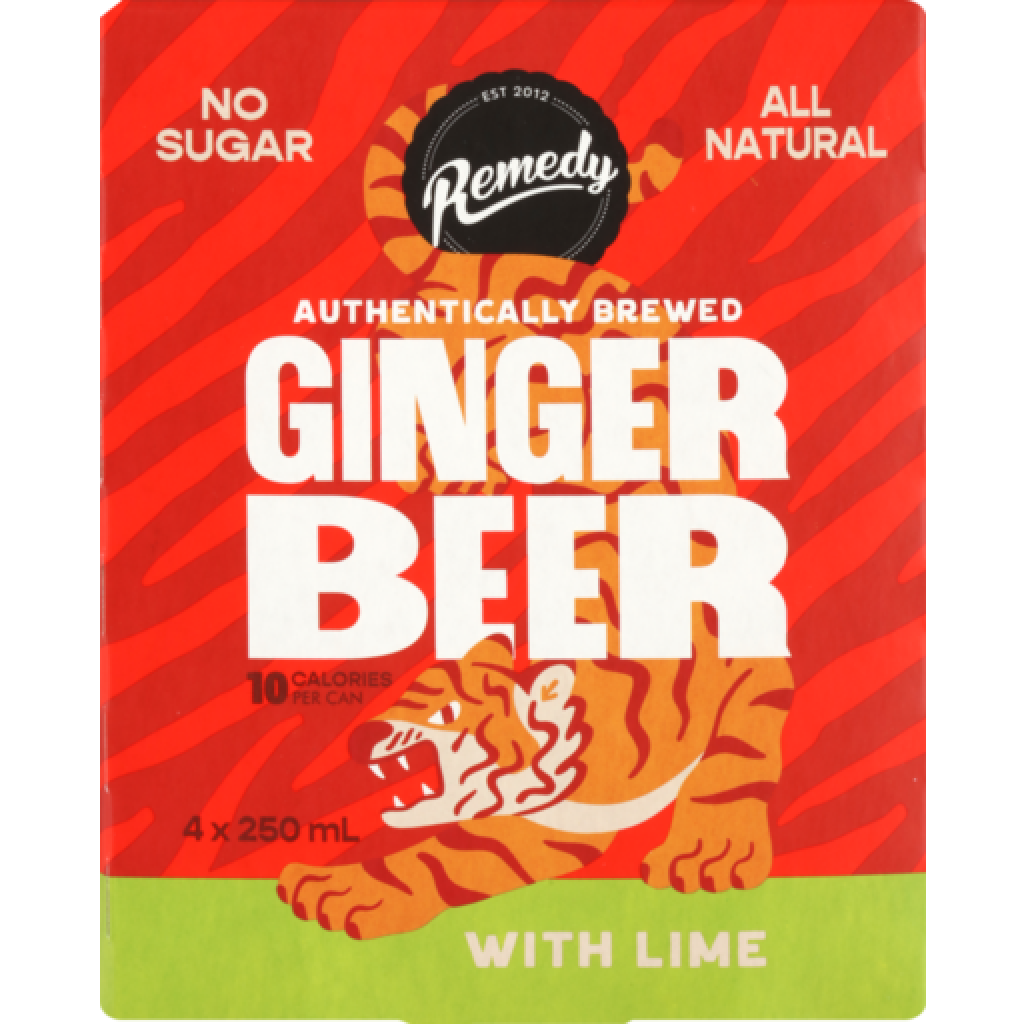 Remedy - Ginger Beer Lime 4 x 250ml