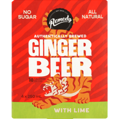 Remedy - Ginger Beer Lime 4 x 250ml