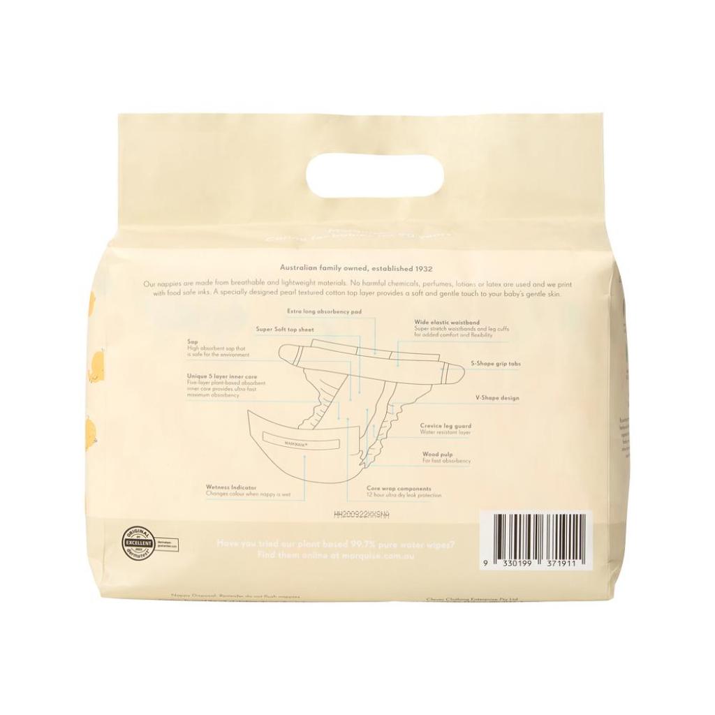 Marquise - Premium Nappies Size 1 (73% Plant Based) Newborn (Up to 5kg) x 26 Pack