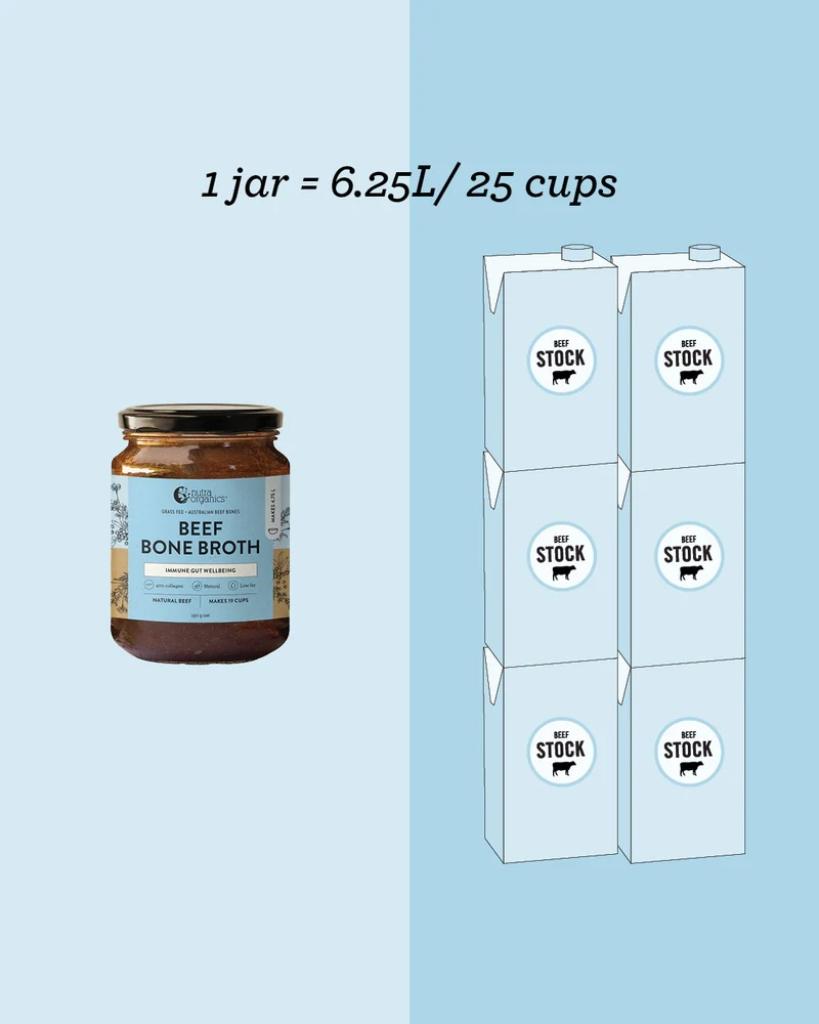 Nutra Organics - Beef Bone Broth Concentrate - Natural Beef 250g