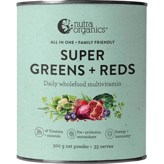 Nutra Organics - Super Greens + Reds 300g