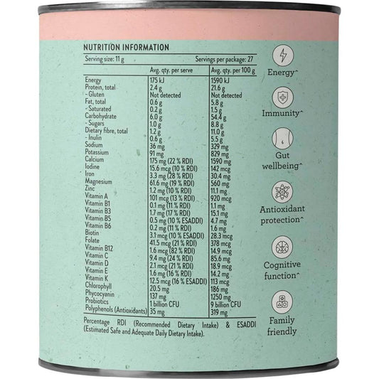 Nutra Organics - Super Greens + Reds Watermelon Strawberry 300g