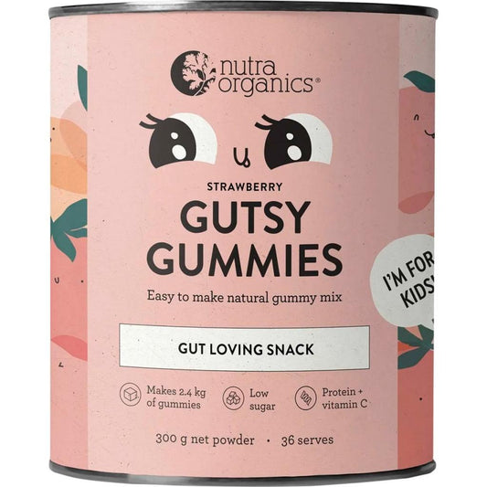 Nutra Organics - Gutsy Gummies Strawberry 300g