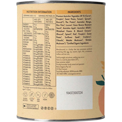 Nutra Organics - Veggie Hero 125g