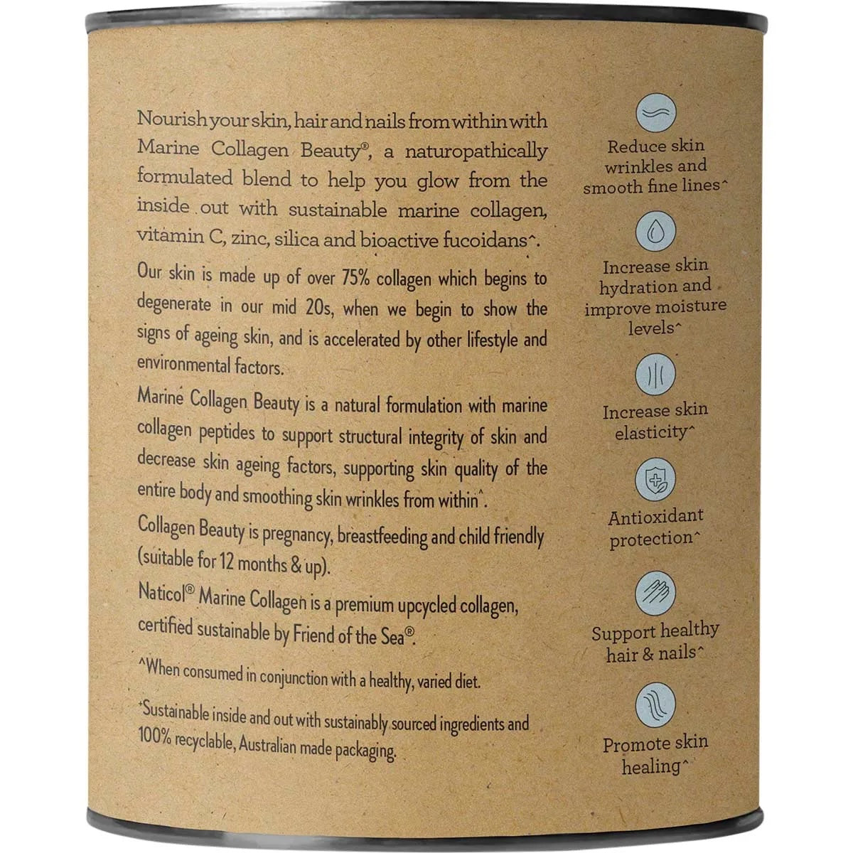 Nutra Organics - Marine Collagen Beauty Unflavoured 225g