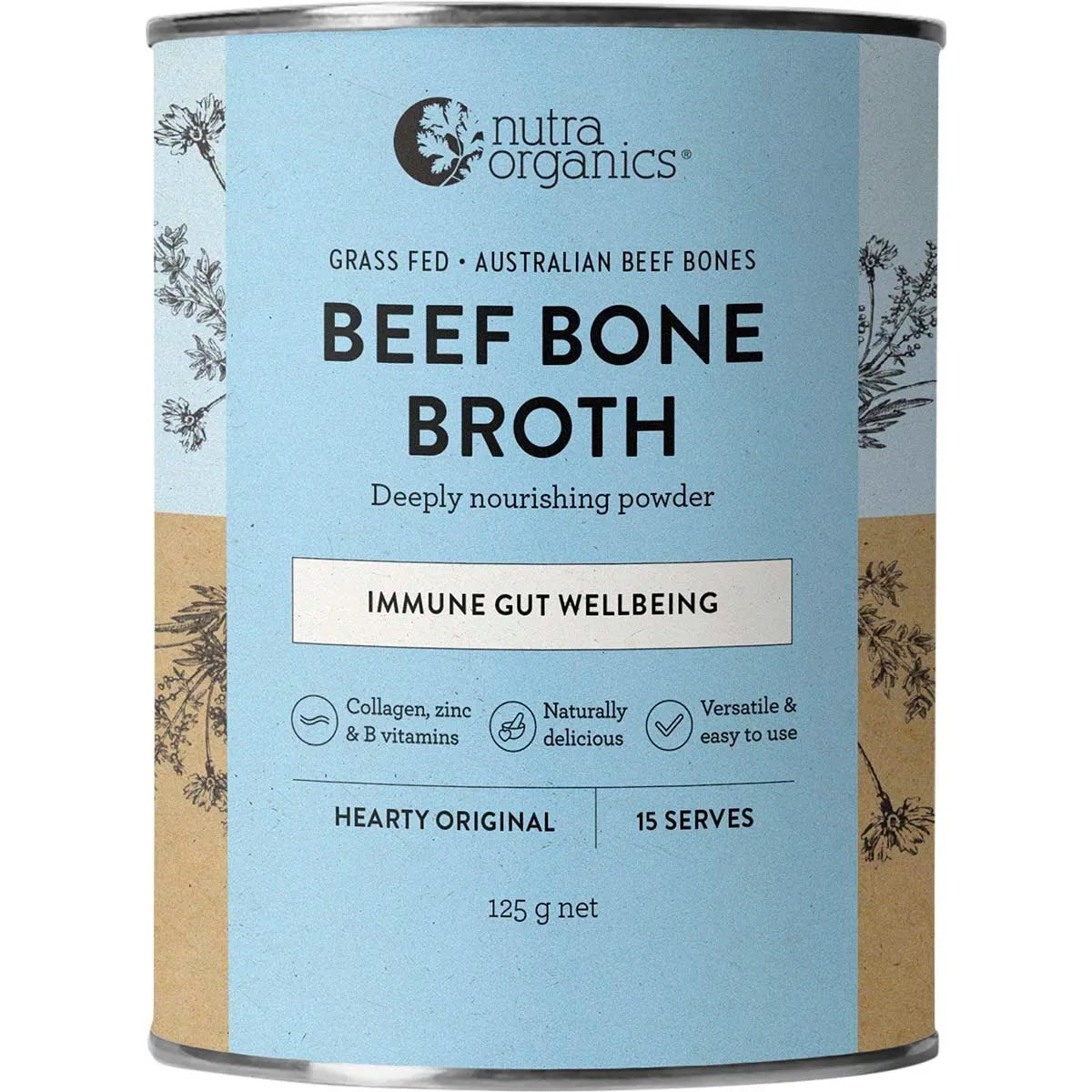 Nutra Organics - Beef Bone Broth Hearty Original 125g