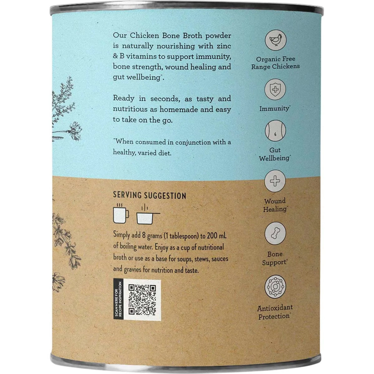 Nutra Organics - Chicken Bone Broth Homestyle Original 125g