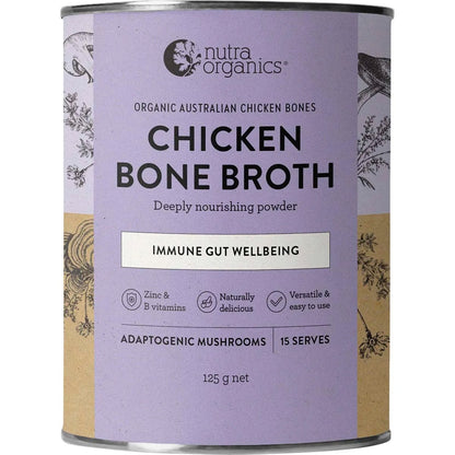 Nutra Organics - Bone Broth Chicken Adaptogenic Mushrooms 125g