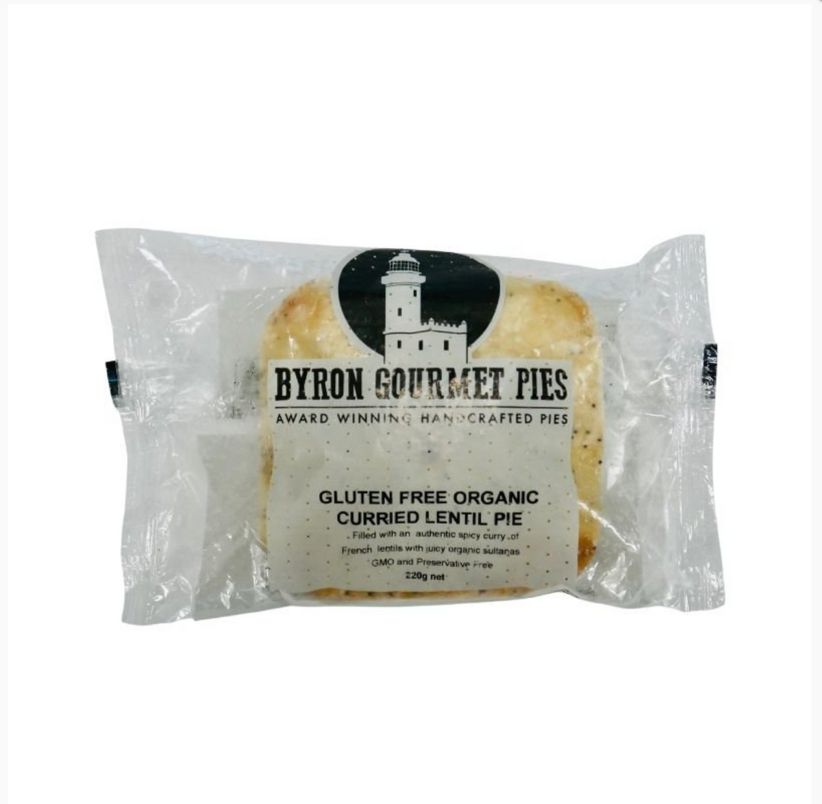 Byron Gourmet Pies - Curried Lentil Pie Gluten Free 220g