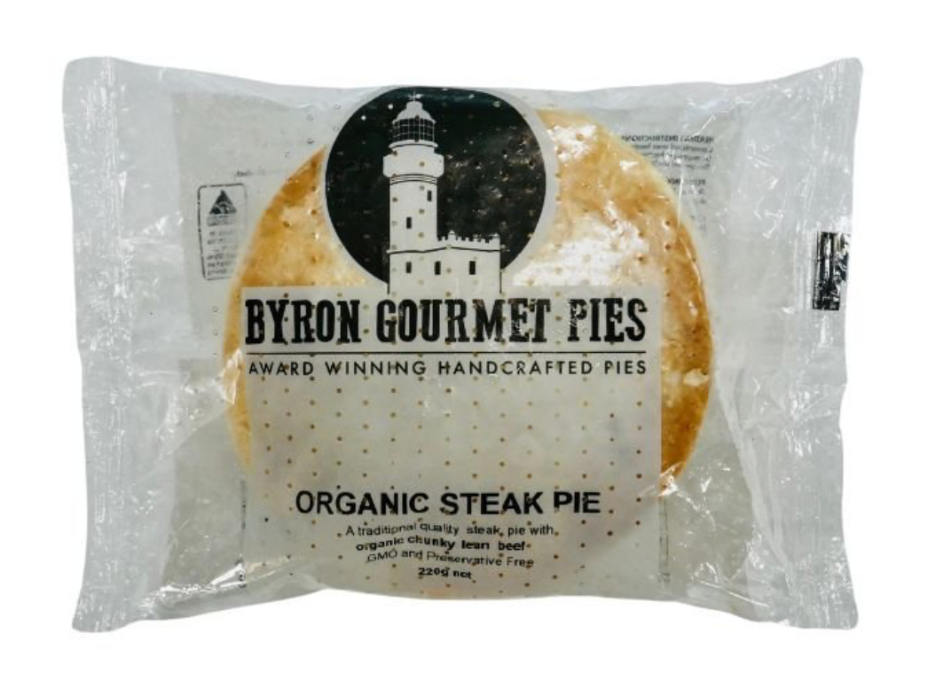 Byron Gourmet Pies - Organic Steak Pie 220g