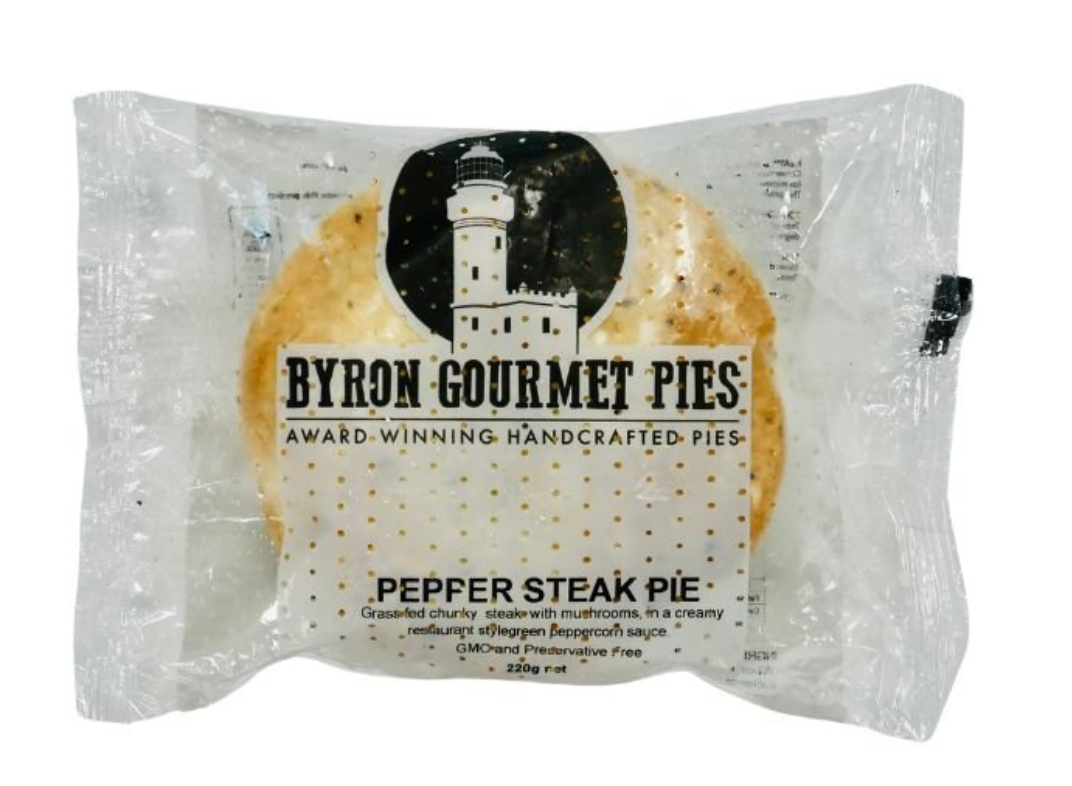 Byron Gourmet Pies - Pepper Steak Pie 220g