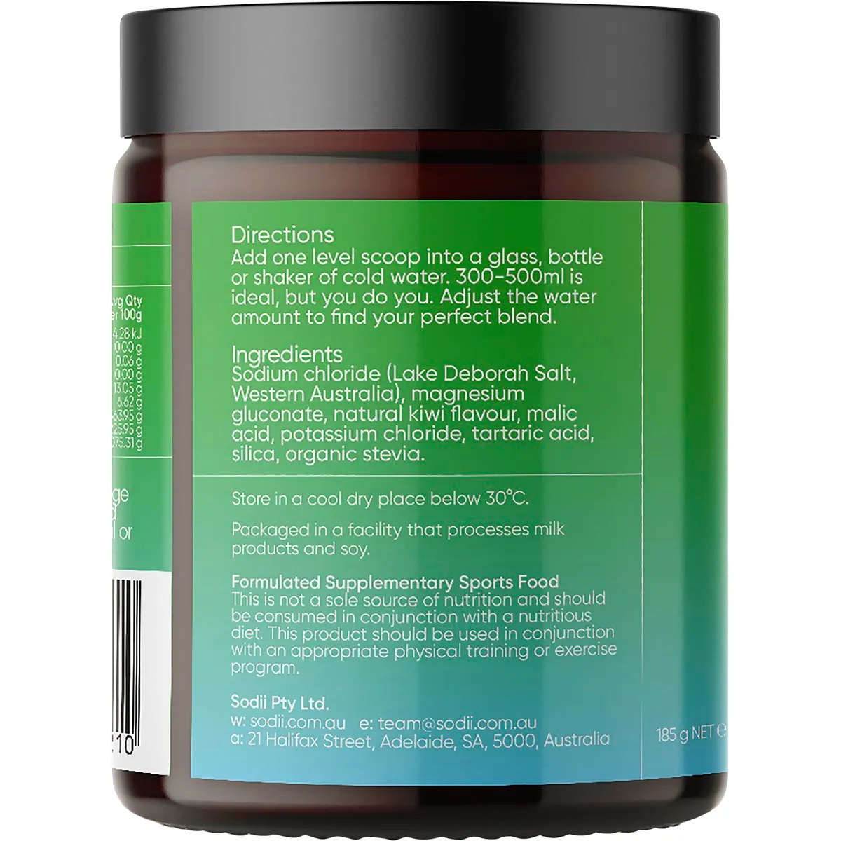 Sodii - Everyday Hydration Salts Salty Kiwi 185g