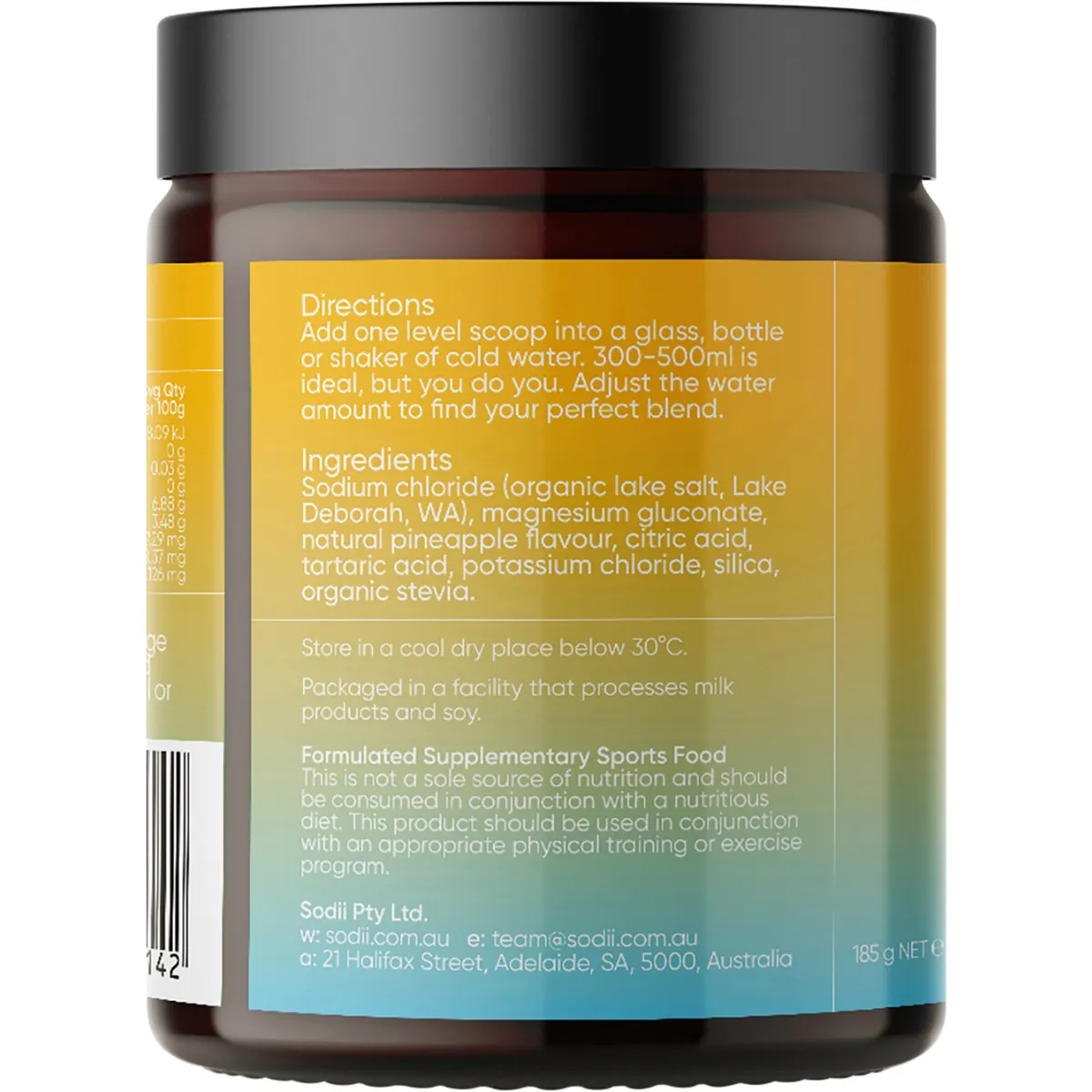 Sodii - Everyday Hydration Salts Salty Pineapple 185g
