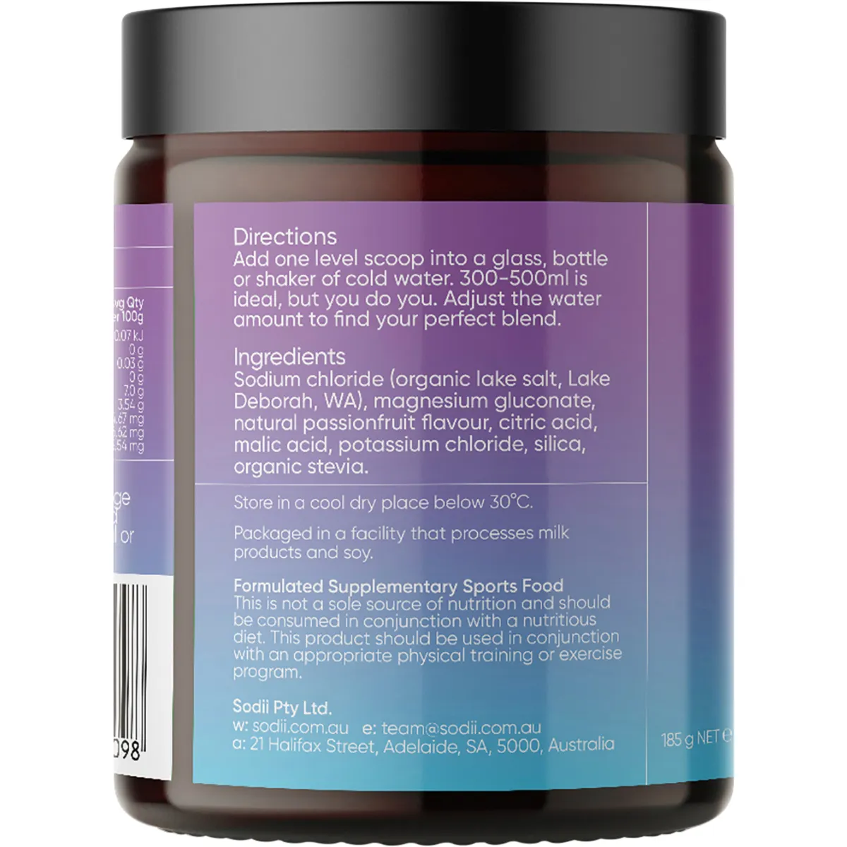 Sodii - Everyday Hydration Salts Salty Passionfruit 185g