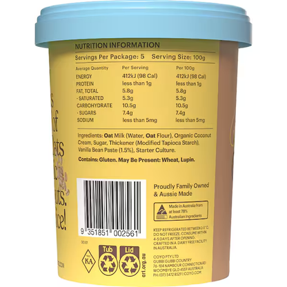 Coyo - Vanilla Oat & Coconut Yoghurt 500g 500g