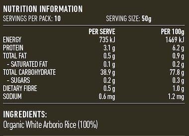 Lotus - Organic Arborio Rice 500g